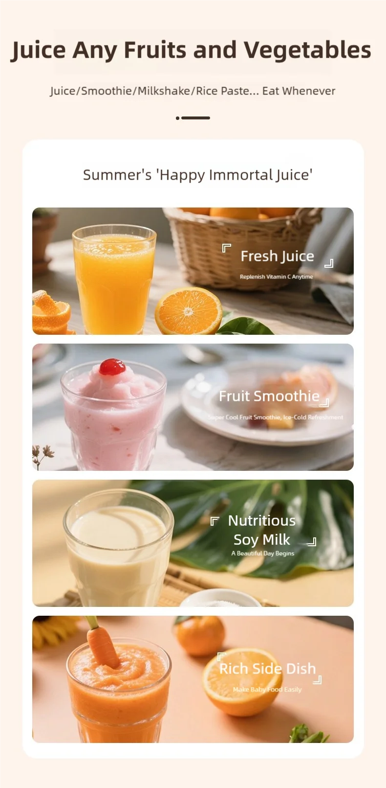 TINSOL Portable Electric Blender 450ml USB Rechargeable Juicer Blender Suitable for Milkshakes, Juice, and Small Food Processing