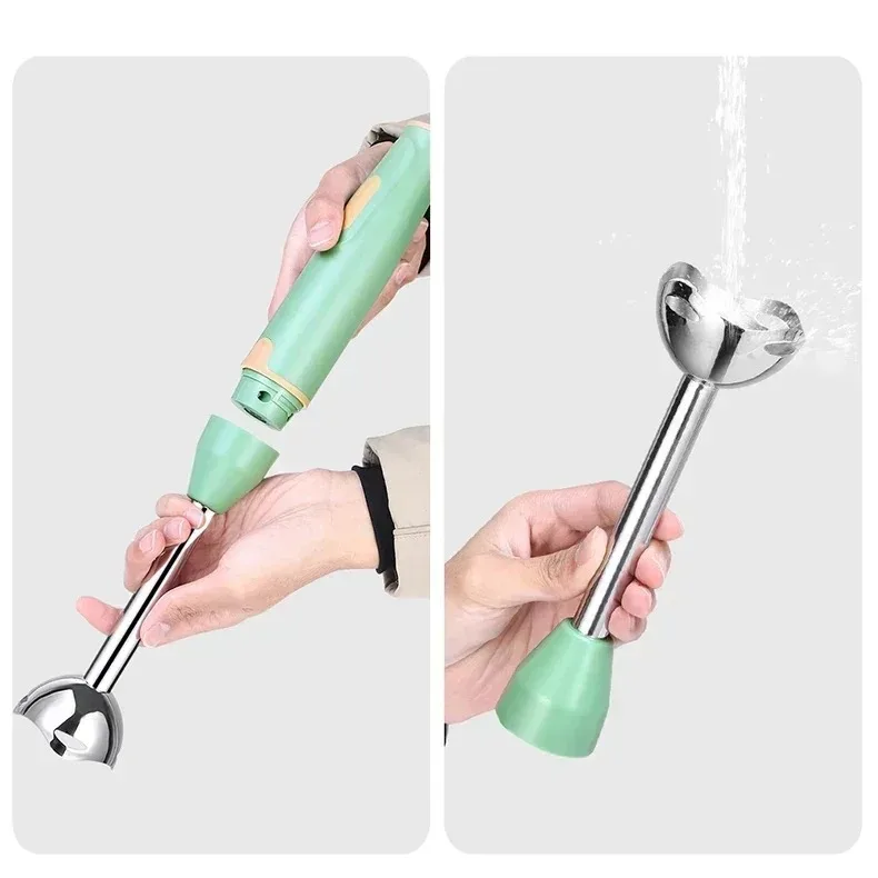 3-in-1 Handheld Electric Food Mixer for Eggs and Vegetables with Stainless Steel Whisk Blender and Chopper Kitchen Utensil