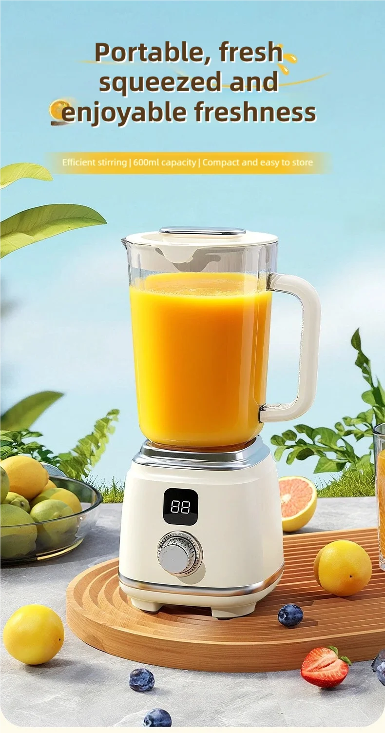 TINSOL New Household Multi-functional Blender with 3000mAh Large-capacity Battery, Ten Blades Extractor Kitchen Utensils
