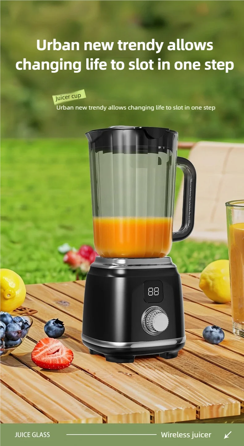 TINSOL New Household Multi-functional Blender with 3000mAh Large-capacity Battery, Ten Blades Extractor Kitchen Utensils