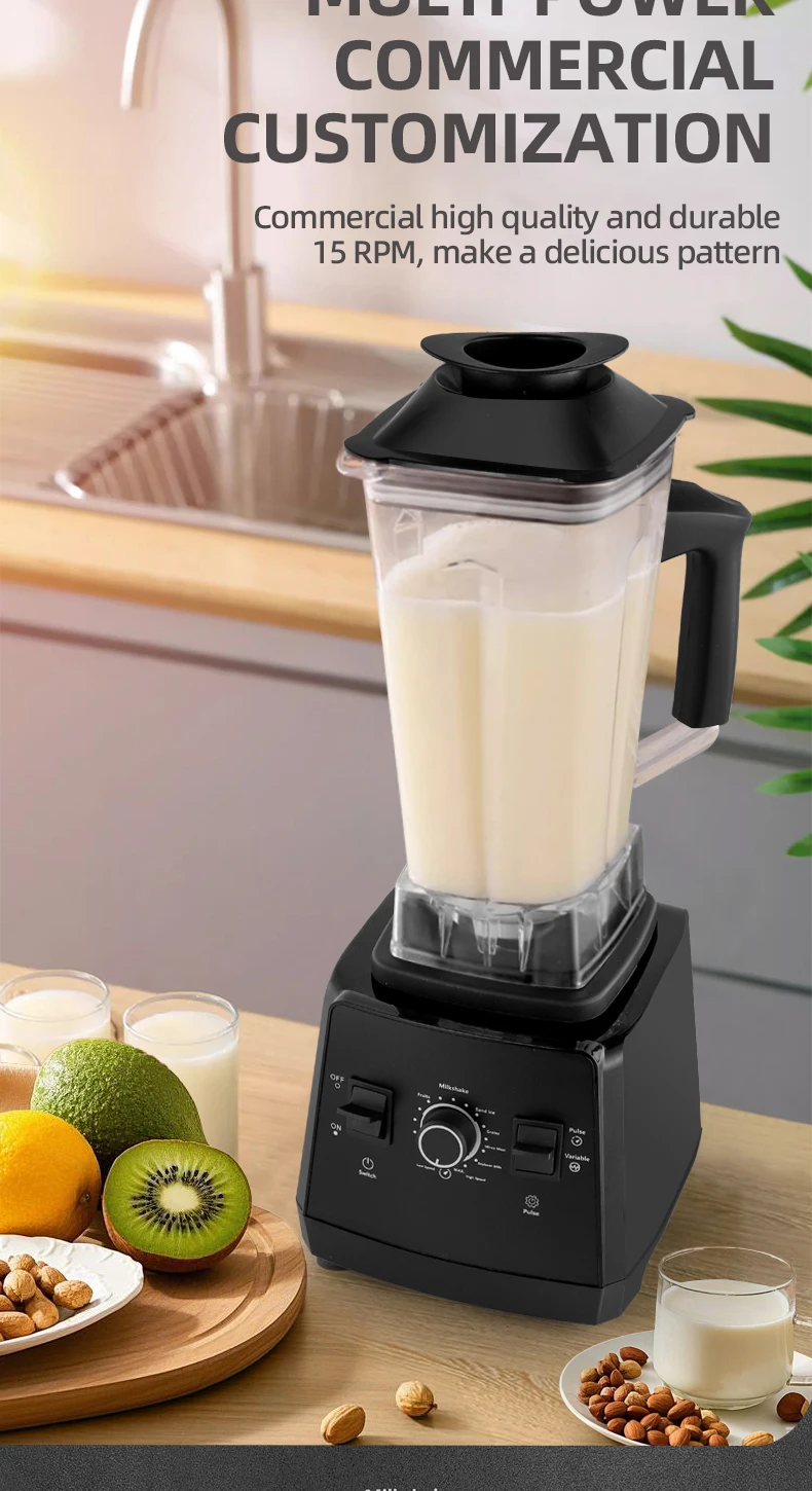 BPA FREE 2L Automatic Program Professional Commercial Blender Mixer Juicer Food Processor Ice Smoothies 220V EU/UK