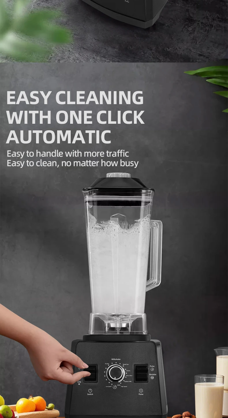 BPA FREE 2L Automatic Program Professional Commercial Blender Mixer Juicer Food Processor Ice Smoothies 220V EU/UK