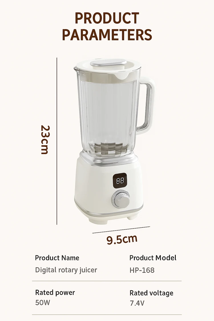 Portable Cordless Blender With 3000mAh Battery, 600ml Juicer Cup, Type-C Charging, Self-Cleaning Smoothie Maker For Travel
