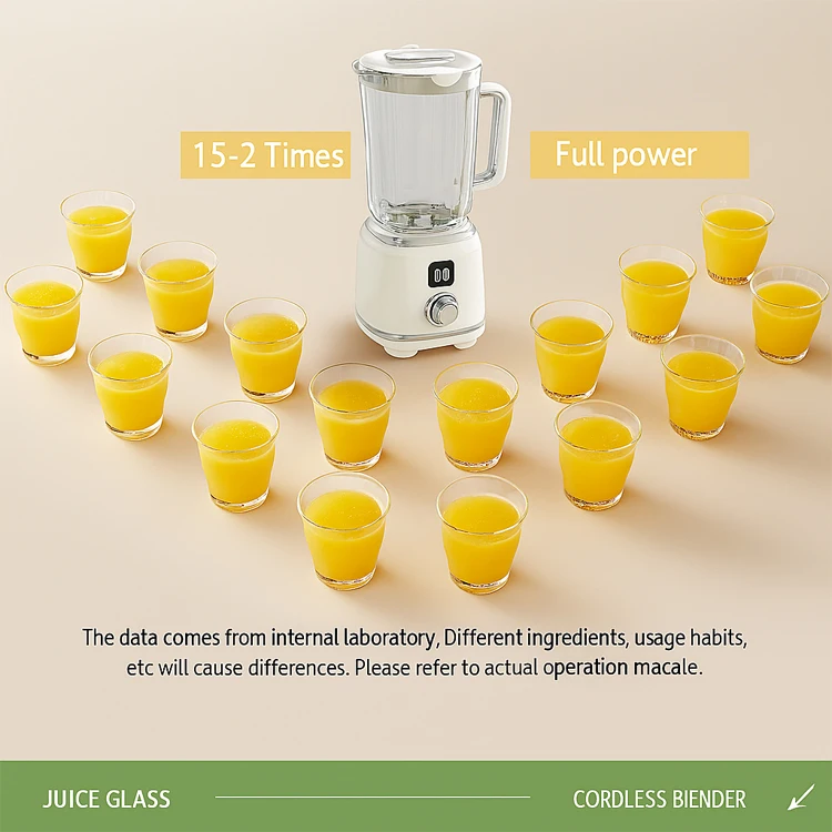 Portable Cordless Blender With 3000mAh Battery, 600ml Juicer Cup, Type-C Charging, Self-Cleaning Smoothie Maker For Travel