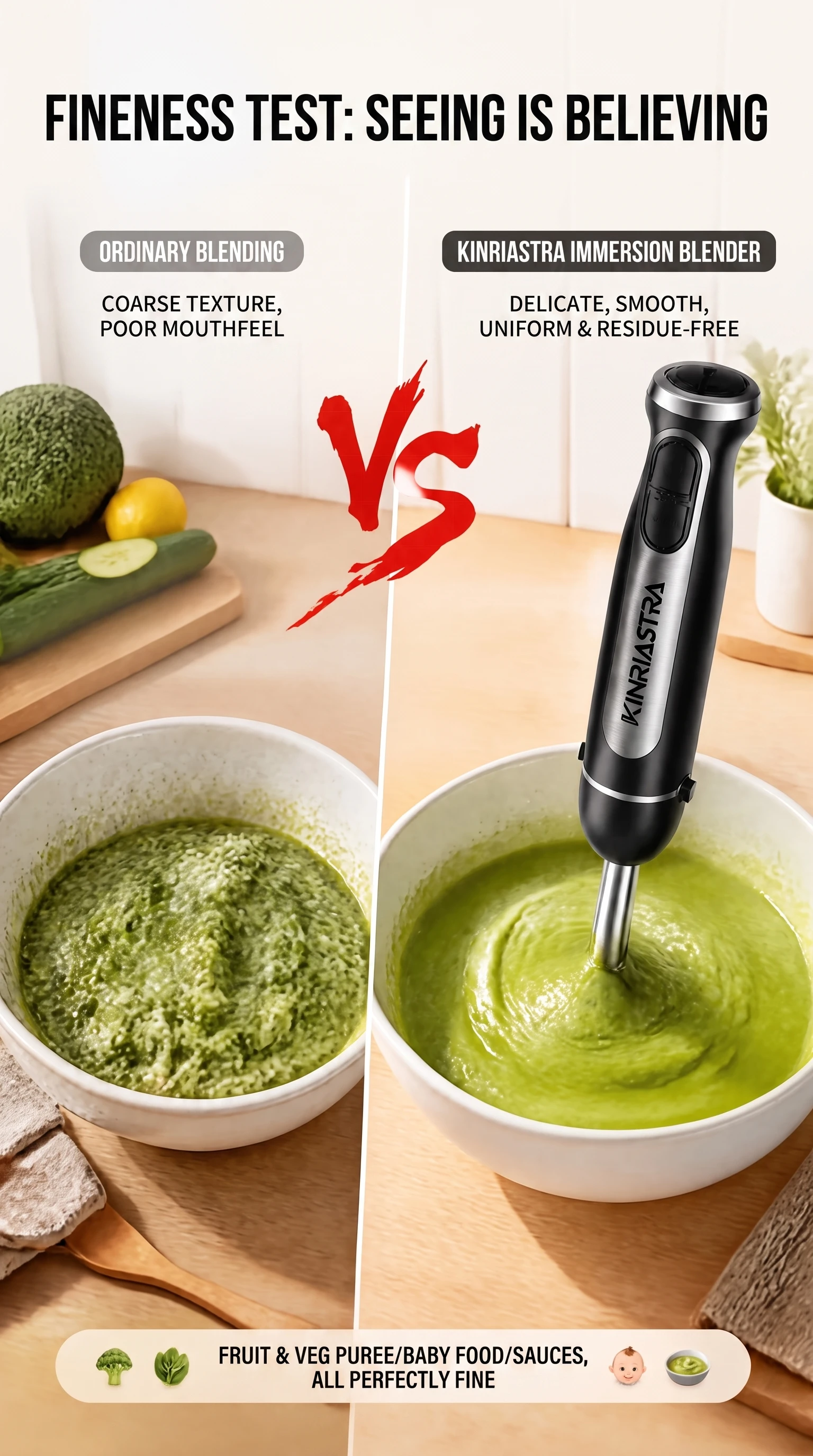 1000W 12 Speed Immersion Hand Blender 4 IN 1 Multifunctional Electric Stick Blender for Kitchen Cooking Baking Baby Food Smoothi