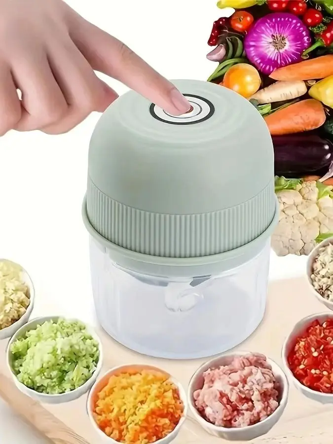 Electric Garlic Masher 260ML Food Blender Household Meat Grinder Onion Chili Vegetable Grinder Kitchen Tools Food Mixer