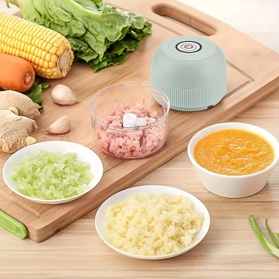 Electric Garlic Masher 260ML Food Blender Household Meat Grinder Onion Chili Vegetable Grinder Kitchen Tools Food Mixer
