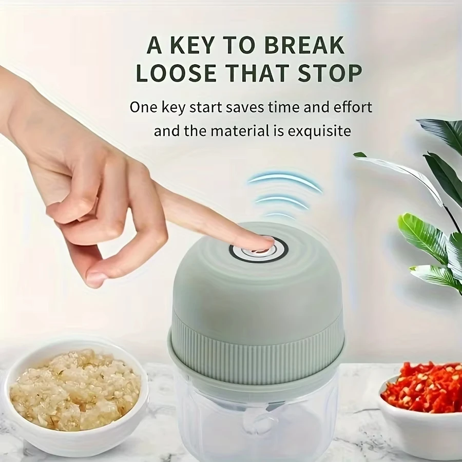 Electric Garlic Masher 260ML Food Blender Household Meat Grinder Onion Chili Vegetable Grinder Kitchen Tools Food Mixer