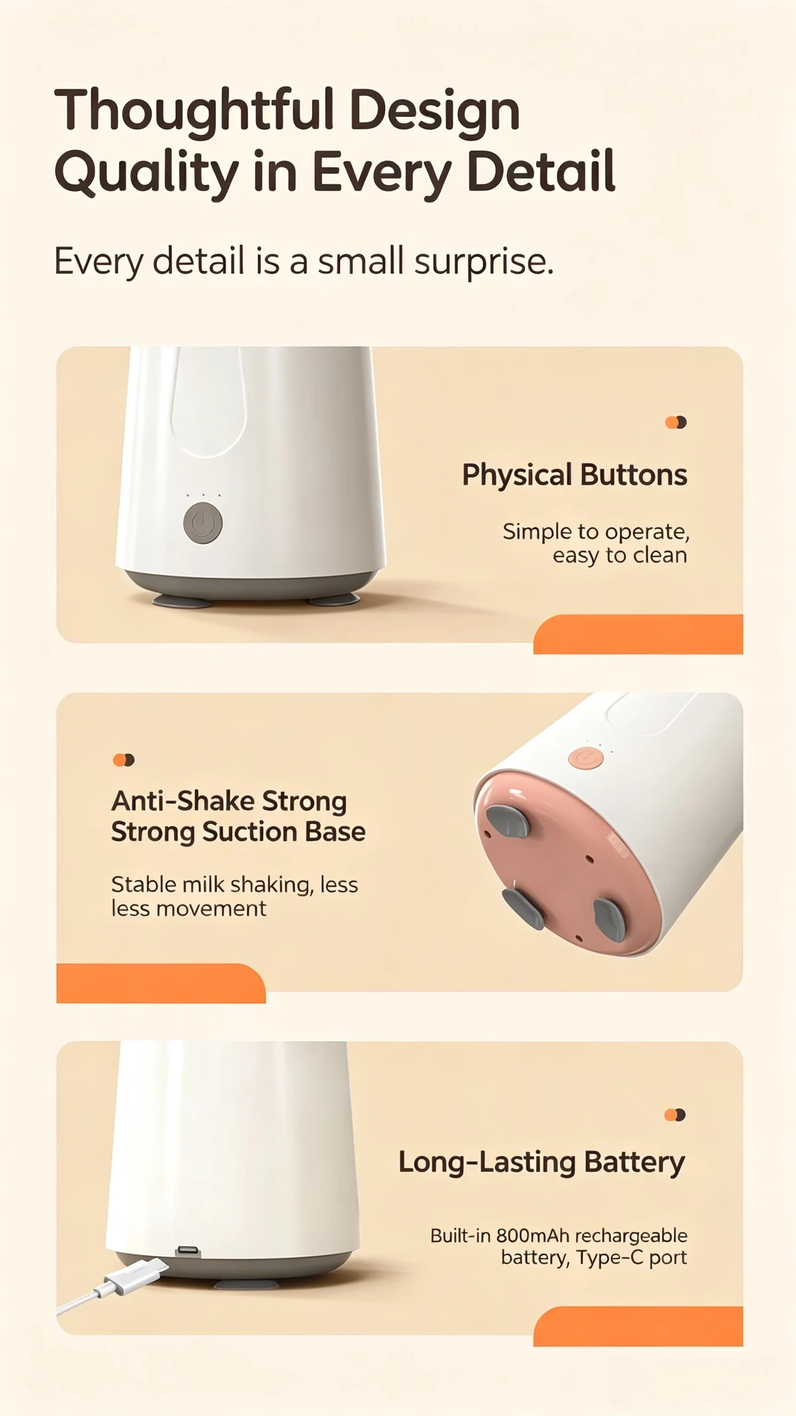 Electric Baby Bottle Milk Shaker, USB Smart Formula Mixer, Automatic Infant Milk Foam Maker, Baby Milk Blender for Milk Powder