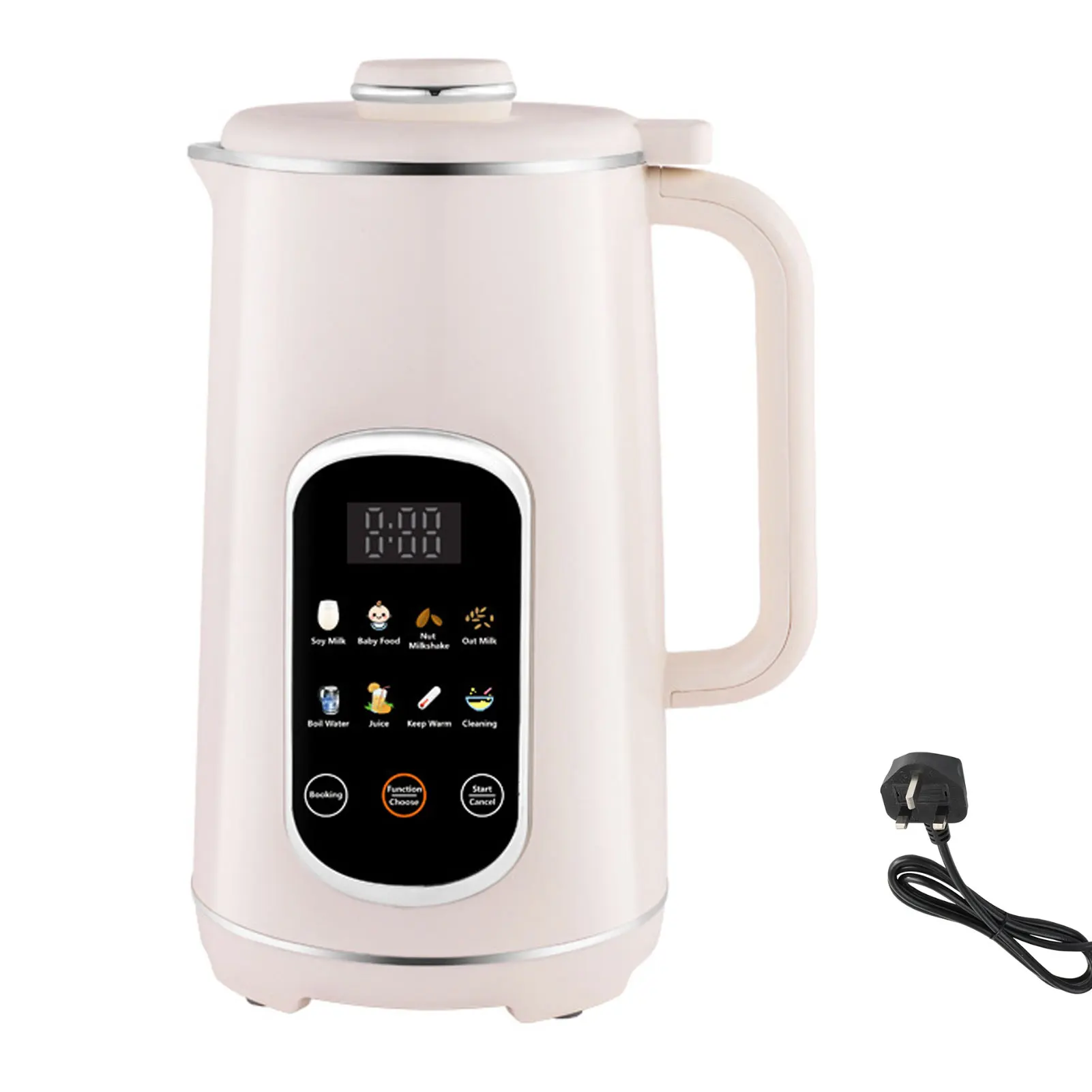 Nut Milk Maker Blender 8 in 1 Programmable Soy Milk Machine Digital Display Stainless Steel Blades 12L Capacity Self Clean