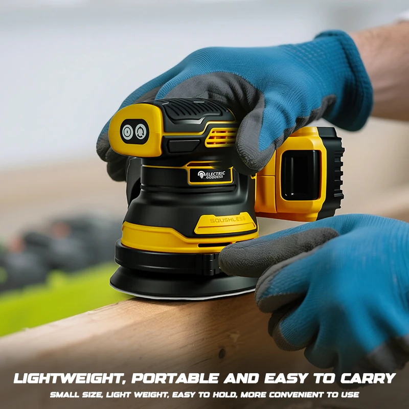 Electric Goddess Brushless Sander Disc 8000rpm For Dewalt 20V Battery Cordless Woodworking Sanding Putty Polishing Power Tool 