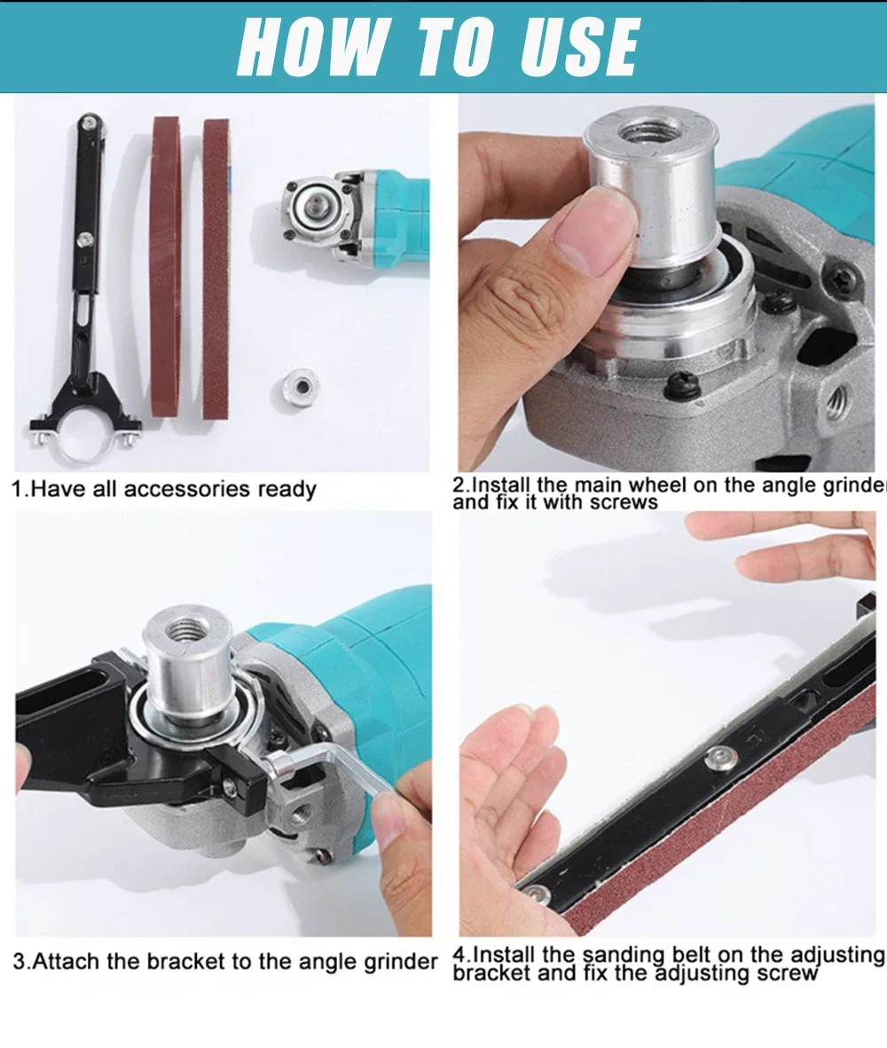Mini Cordless Angle Grinder Sander Multifunctional Polishing Machine Belt Tool Accessory For Home DIY Modification