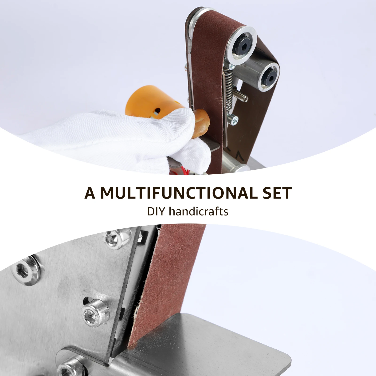 Mini Belt Grinding Machine Tool Sharpening Machine Sanding Grinding Electric Multifunctional Sander Polisher Machine Adjustable