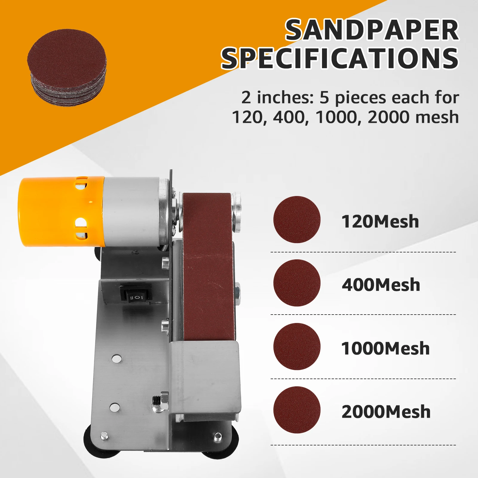 Mini Belt Grinding Machine Tool Sharpening Machine Sanding Grinding Electric Multifunctional Sander Polisher Machine Adjustable