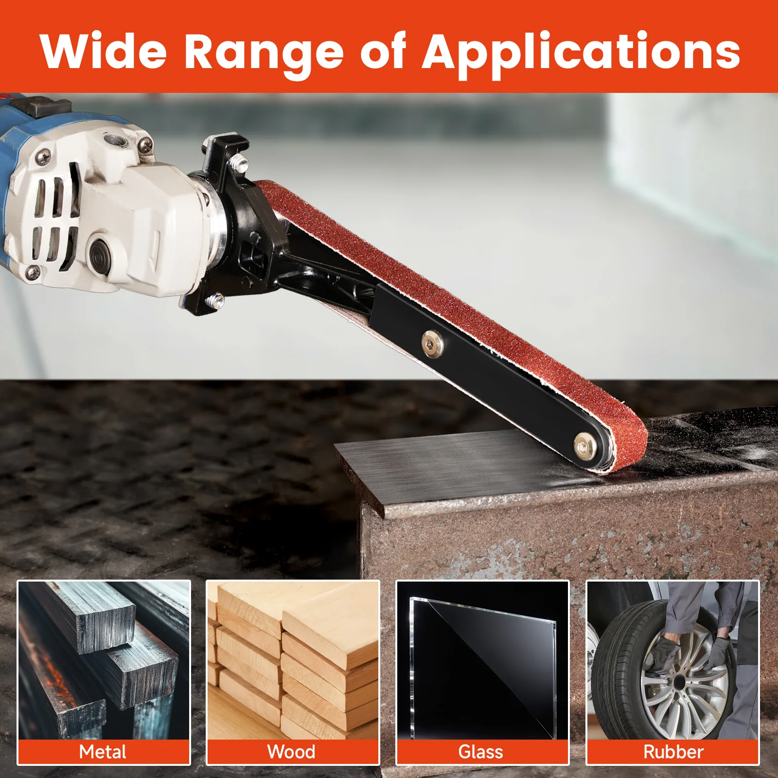 SI FANG Multifunctional Cordless Grinder Mini Sander Angle Grinder Modification Belt Sander Accessories Polishing Machine Tools