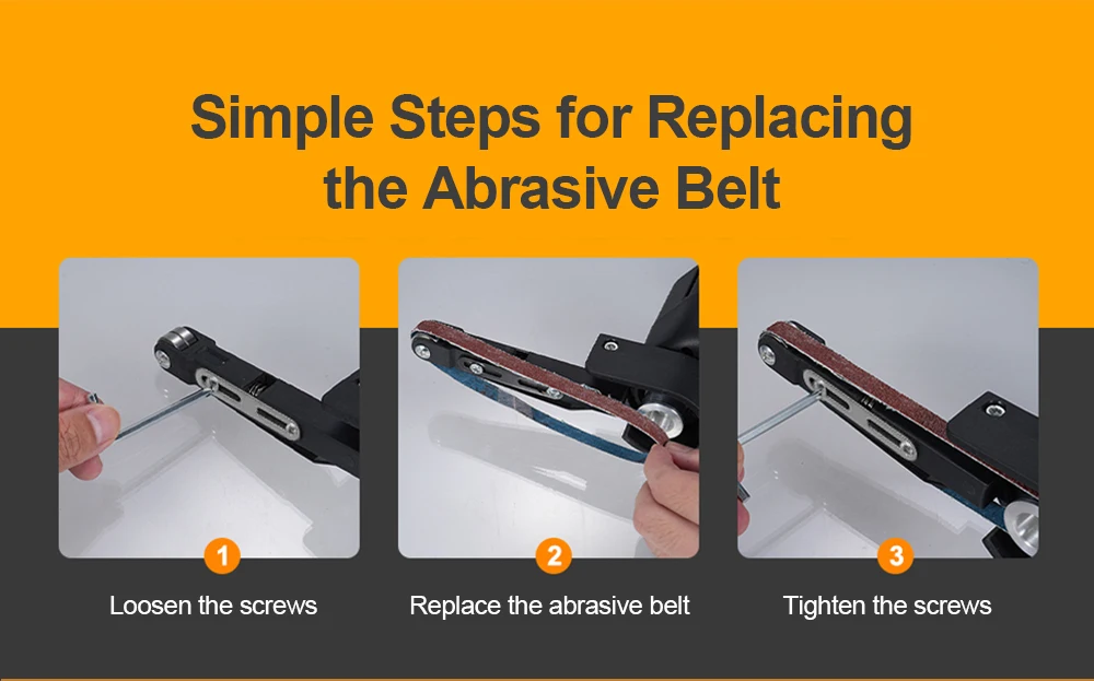 Cordless Belt Sander 180° Adjustable Grinding Head 6500RPM Portable Polishing Machine 10*355mm Sanding Belt For Wood Metal