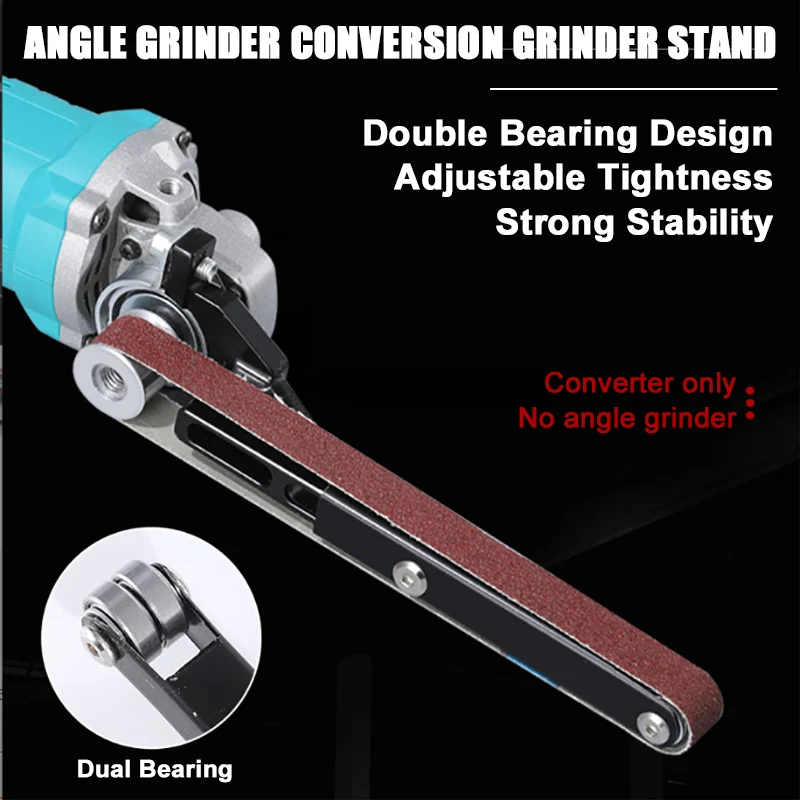 6/10PCS Sander Angle Grinder Modified Accessory Belt Sander For 100/115/125 Angle Grinder Woodworking Trimming Polishing