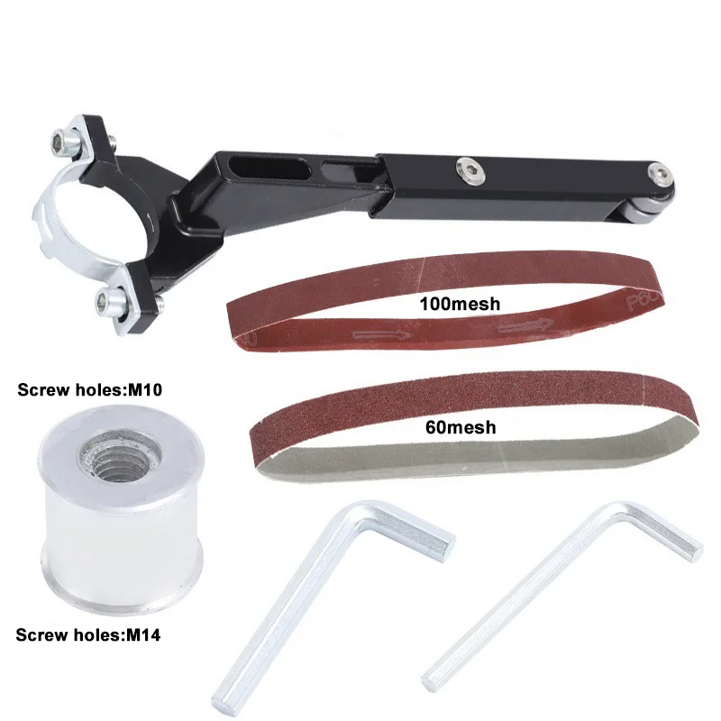 6/10PCS Sander Angle Grinder Modified Accessory Belt Sander For 100/115/125 Angle Grinder Woodworking Trimming Polishing