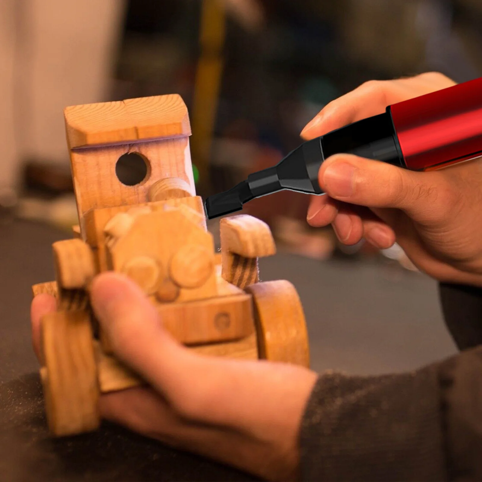 Electric Sanding Pen USB Rechargeable Mini Reciprocating Sander 3 Gears Adjustable Detail Sander for Grinding Polishing Surfaces