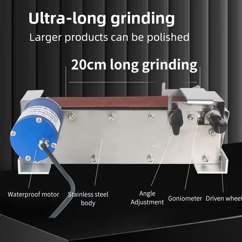 Mini Belt Sander 50*533mm Electric Polishing Machine Waterproof Benchtop Sander Sharpener for Knives Cutter Edges Sharpener