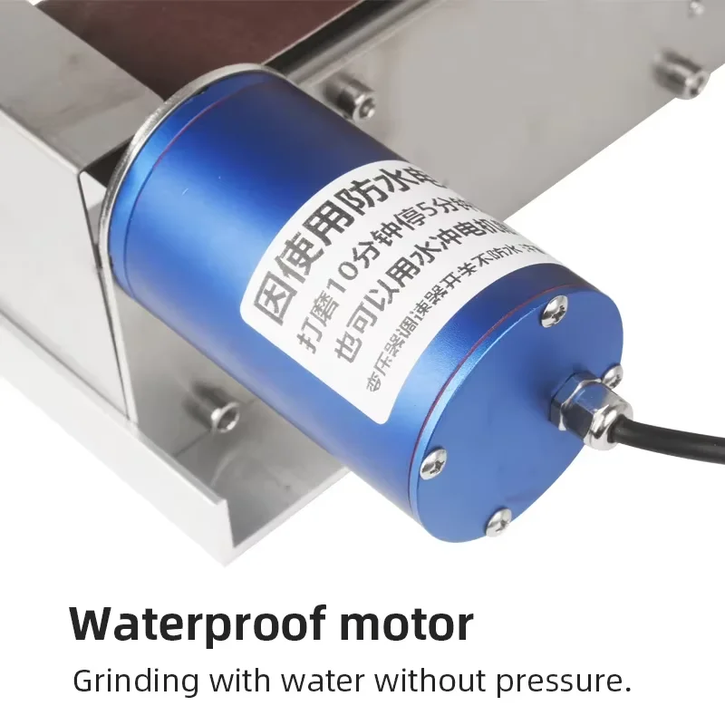 Mini Belt Sander 50*533mm Electric Polishing Machine Waterproof Benchtop Sander Sharpener for Knives Cutter Edges Sharpener