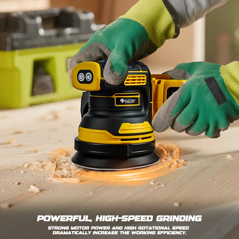 Brushless Sander Disc 8000rpm For Dewalt 20V Battery Cordless Woodworking Sanding Putty Polishing Power Tool 