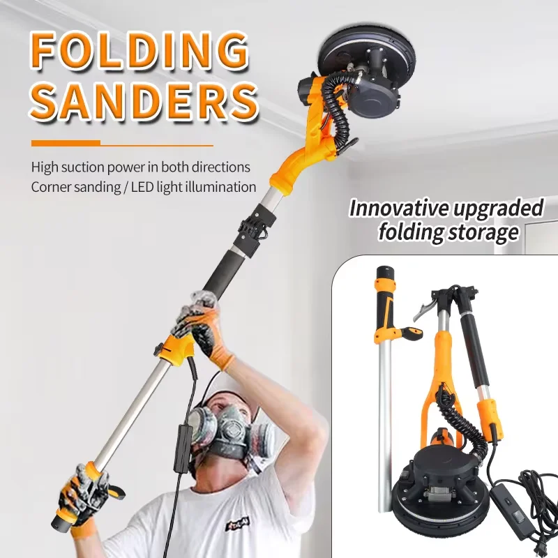 Wall sander, wall grinder, folding large handle, self-suction putty, powder wall sandpaper, sanding artifact