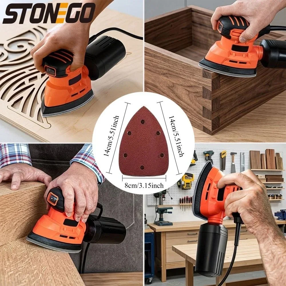 Electric Sander with Dust Collection 12pcs Sanding Sheets Corded Power Sander for Wood Metal Polishing DIY Grinding