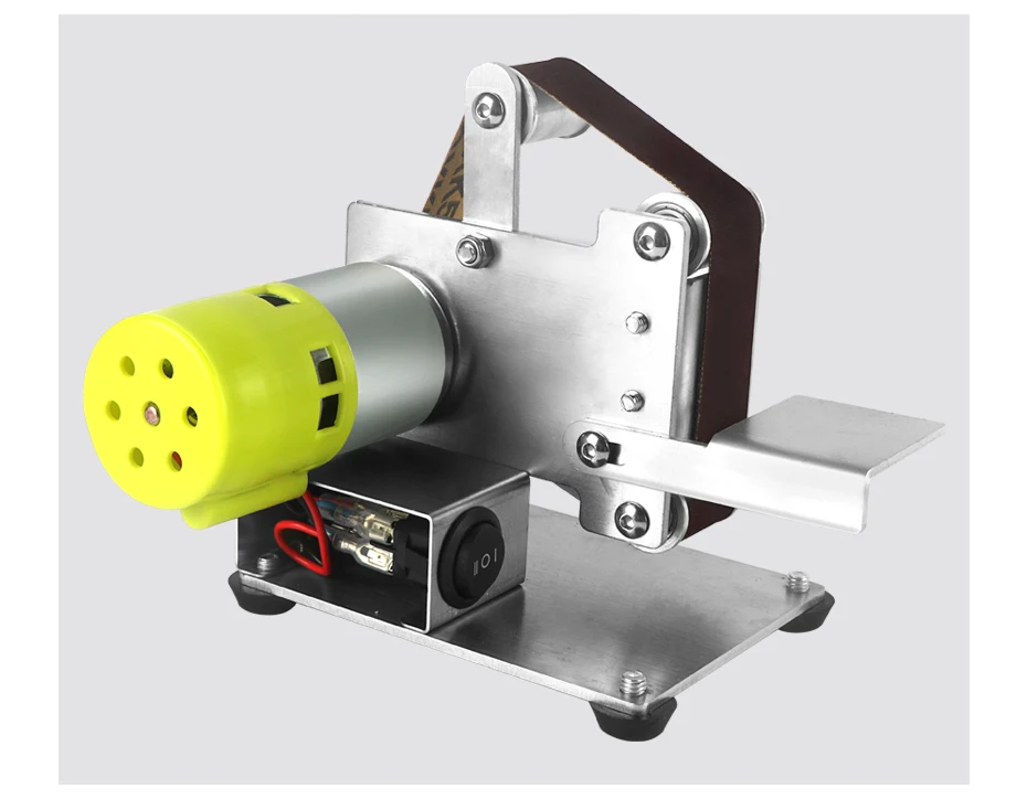 110V/220V Mini Belt Grinding Machine Tool Sharpening Machine Home DIY Polisher Machine Sanding Grinding Electric Sander