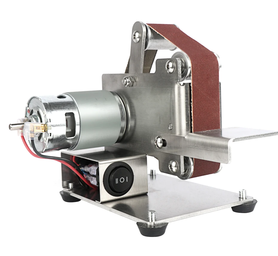 110V/220V Mini Belt Grinding Machine Tool Sharpening Machine Home DIY Polisher Machine Sanding Grinding Electric Sander