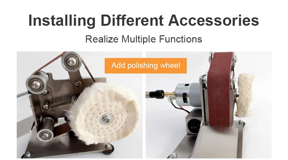 110V/220V Mini Belt Grinding Machine Tool Sharpening Machine Home DIY Polisher Machine Sanding Grinding Electric Sander