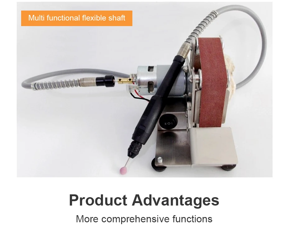 110V/220V Mini Belt Grinding Machine Tool Sharpening Machine Home DIY Polisher Machine Sanding Grinding Electric Sander