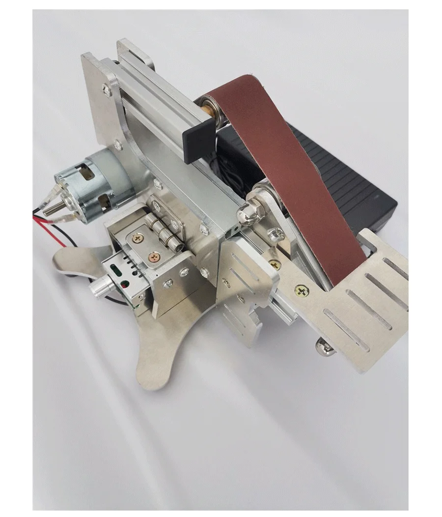 533x30mm Multi-Function Mini Micro Sander Grinding Electric Small Belt Sander DIY Benchtop Stand Home Knife Sharpening Machine