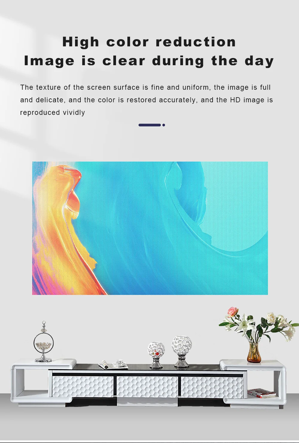 Portable Projector Screen High Brightness 16:9 Metal Anti Light Curtain 84 100 120 133 150 Inches Home Outdoor Office 4K