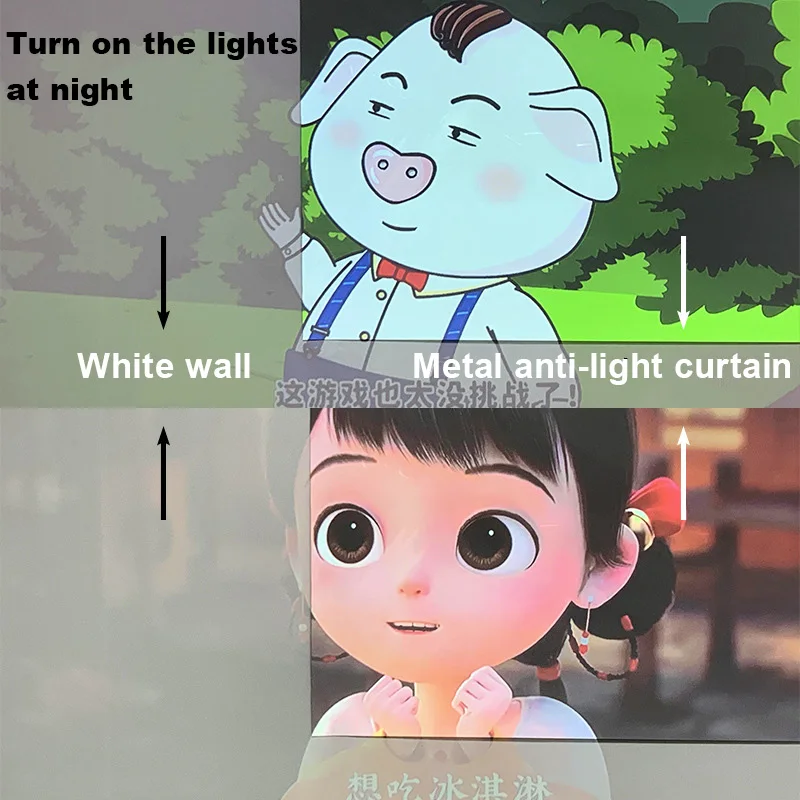 Portable Projector Screen High Brightness 16:9 Metal Anti Light Curtain 84 100 120 133 150 Inches Home Outdoor Office 4K