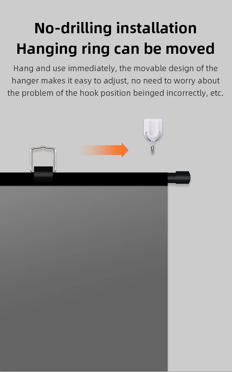 Anti Light Gray Projection Screen No Punch Wall Mount 60/72/84/100/120 Inch Wide View Angle 4K Home Cinema Projector Curtain