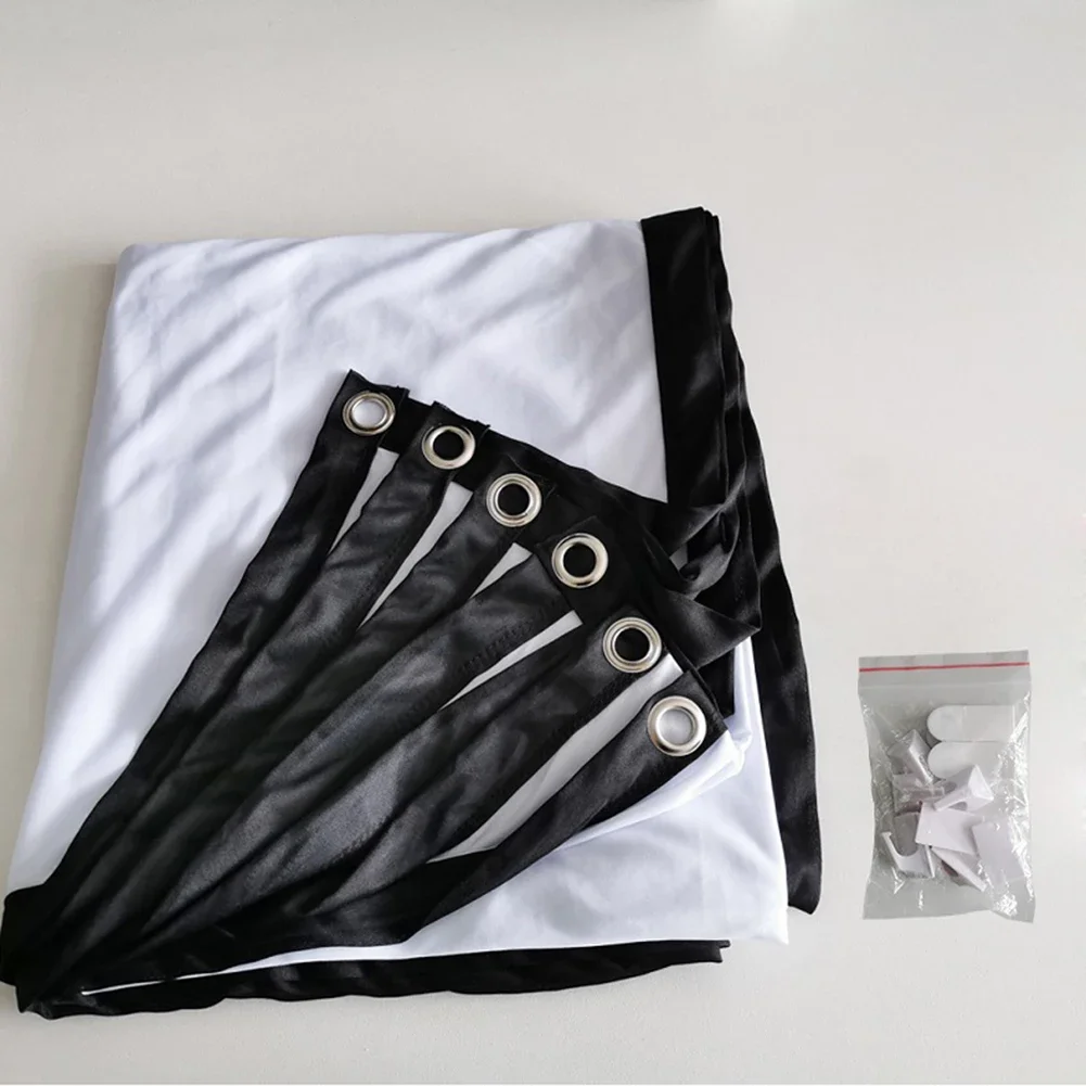Projector Screen Curtain Video Projector Screen Anti-Light 60 72 84 100 120 150 inch Projection Screen for Home Office KTV