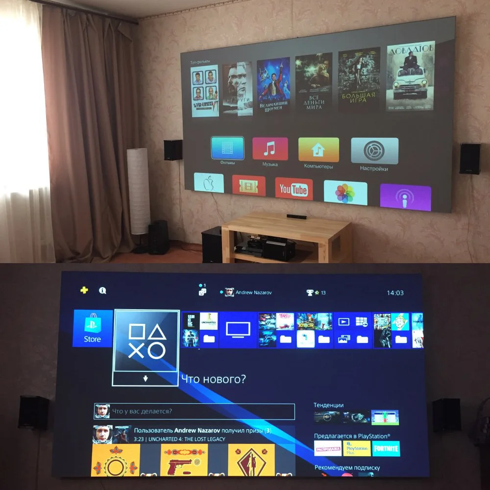 Salange Projector Screen ,60 84 100 Inch Reflective Fabric Cloth Projection Screen For YG300 Projetor XGIMI DLP LED Home Theater