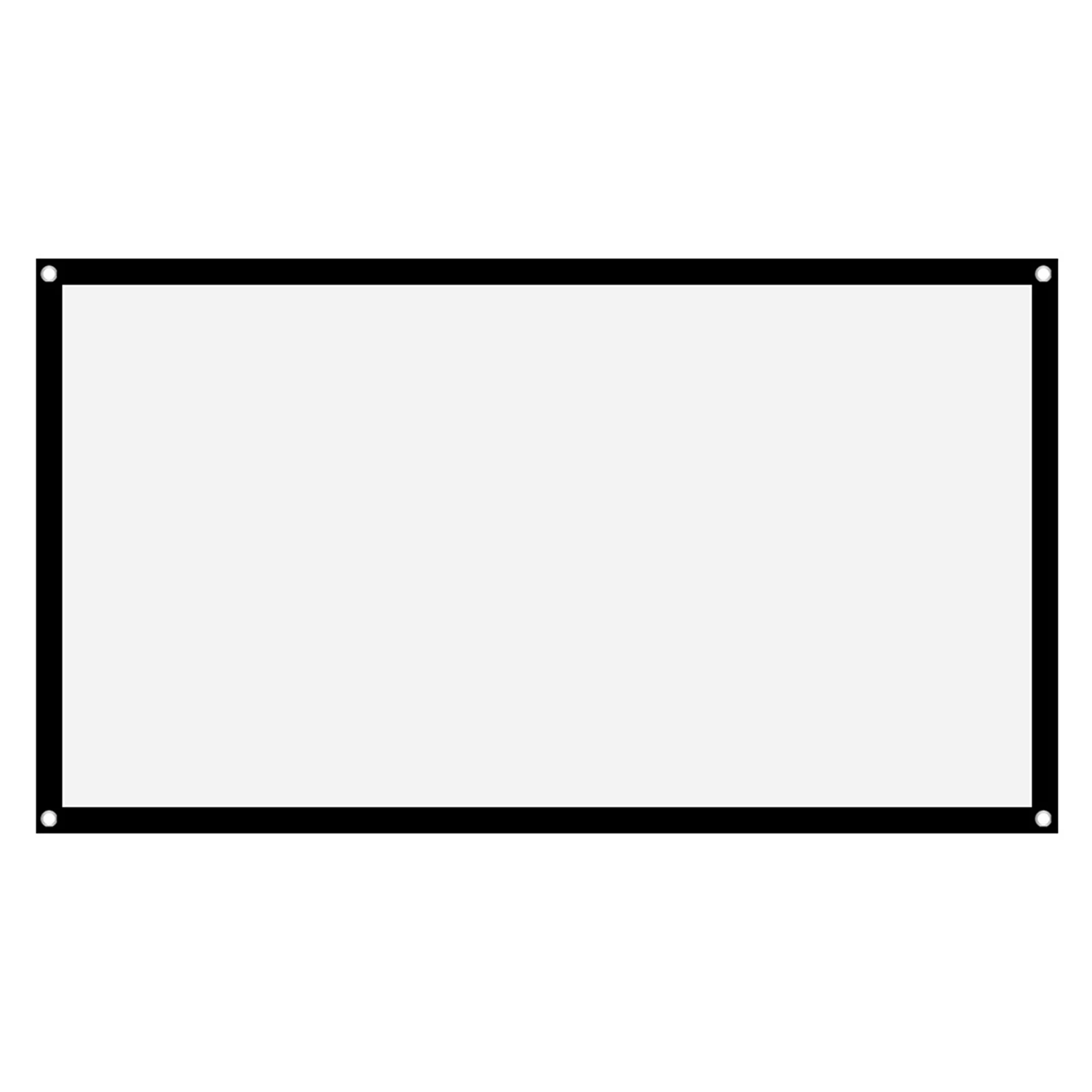White Projection Screens 16:9 Thicken Portable Non Crease Soft White Polyester Projector Curtain Projection Screen