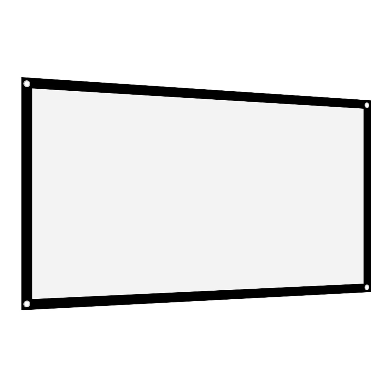 White Projection Screens 16:9 Thicken Portable Non Crease Soft White Polyester Projector Curtain Projection Screen