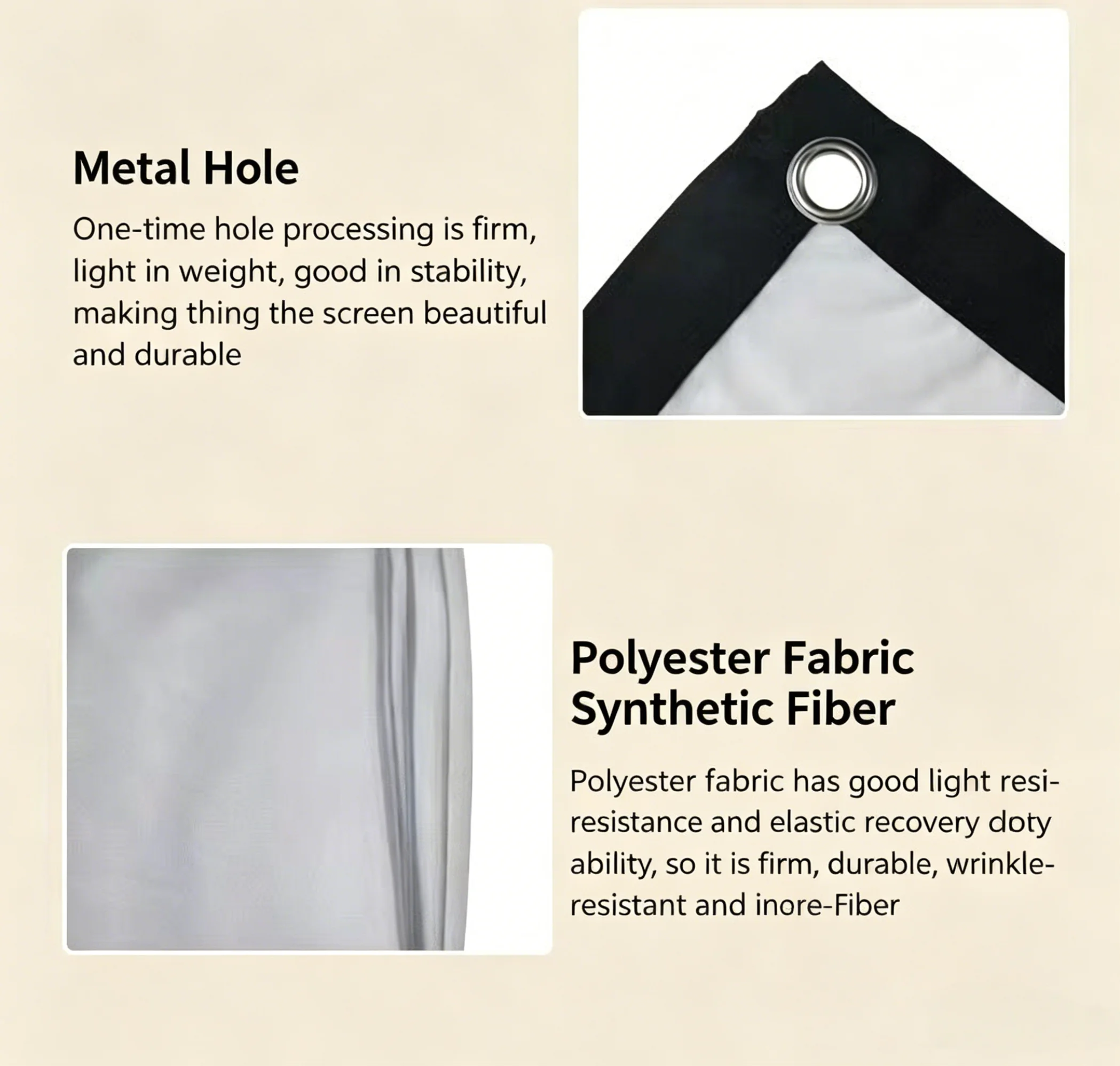 16:9 Projection Folding Screen Portable HD Mini Projector Movie Cloth Home Office Outdoor Projection Screen Multi-size Selection