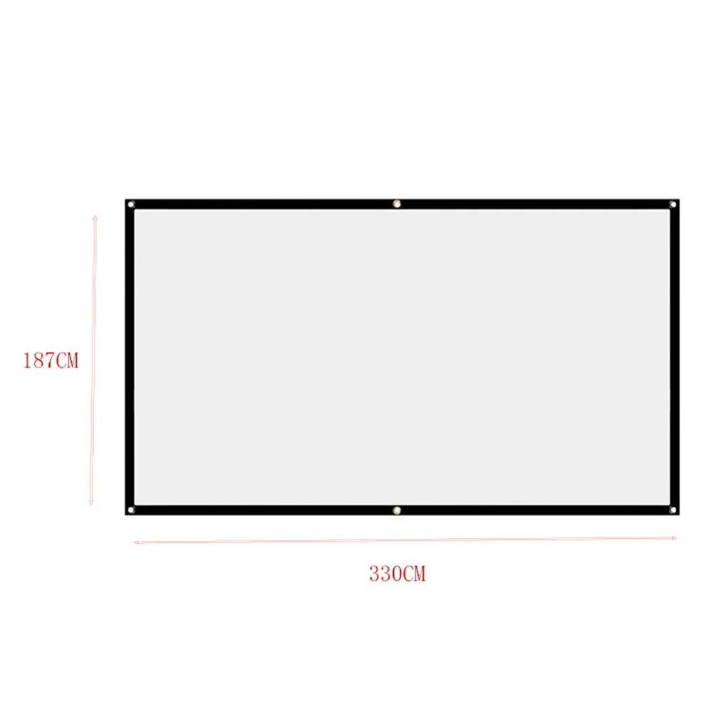 16:9 Projection Folding Screen Portable HD Mini Projector Movie Cloth Home Office Outdoor Projection Screen Multi-size Selection