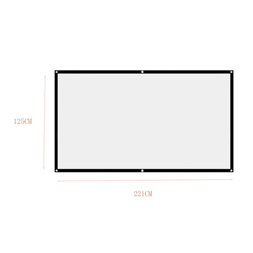 16:9 Projection Folding Screen Portable HD Mini Projector Movie Cloth Home Office Outdoor Projection Screen Multi-size Selection
