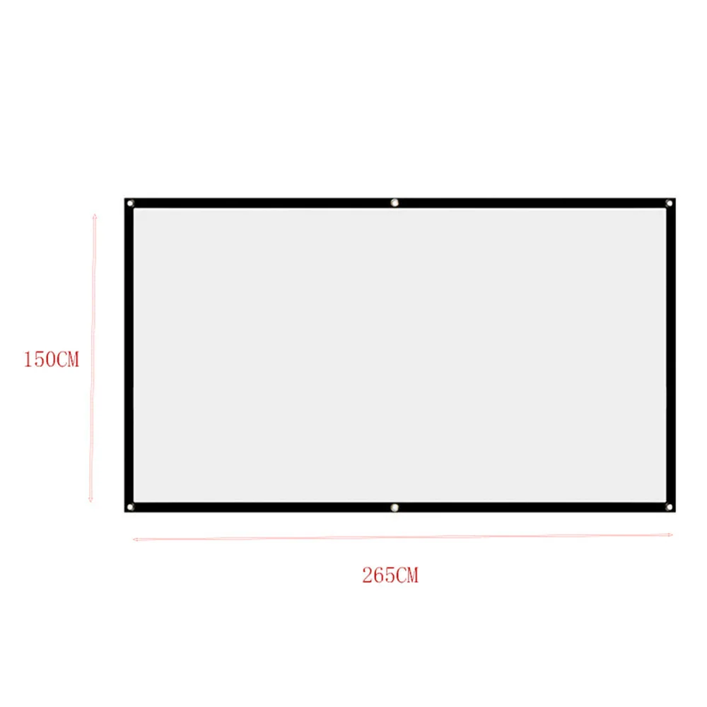 16:9 Projection Folding Screen Portable HD Mini Projector Movie Cloth Home Office Outdoor Projection Screen Multi-size Selection