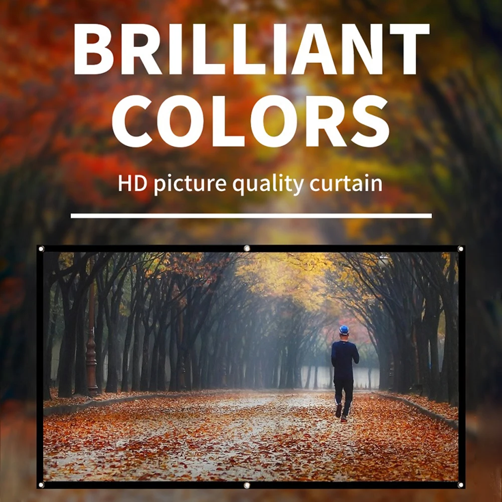 16:9 Ratio Hight-density semi-transparent Portable Projection Screen 1080P 3d 4K HD Projector Movie 60-150 Inchs for Home Office