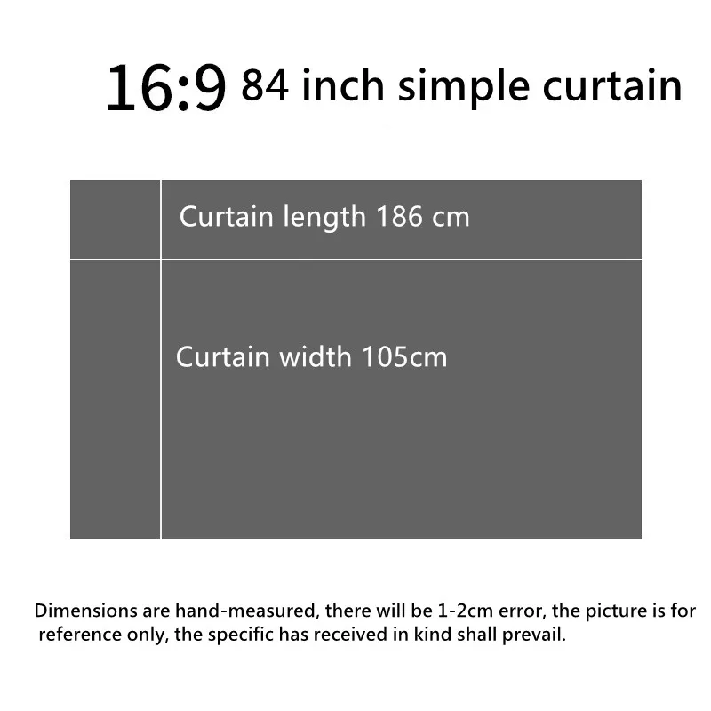 XIAOHUI Projector Screen Simple 16:9 Anti-Light Curtain 60/72/84/100/110/120/133/150 Inches Home Outdoor Office Portable 3d HD