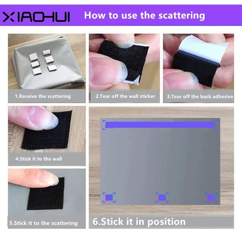 XIAOHUI Projector Screen Simple 16:9 Anti-Light Curtain 60/72/84/100/110/120/133/150 Inches Home Outdoor Office Portable 3d HD