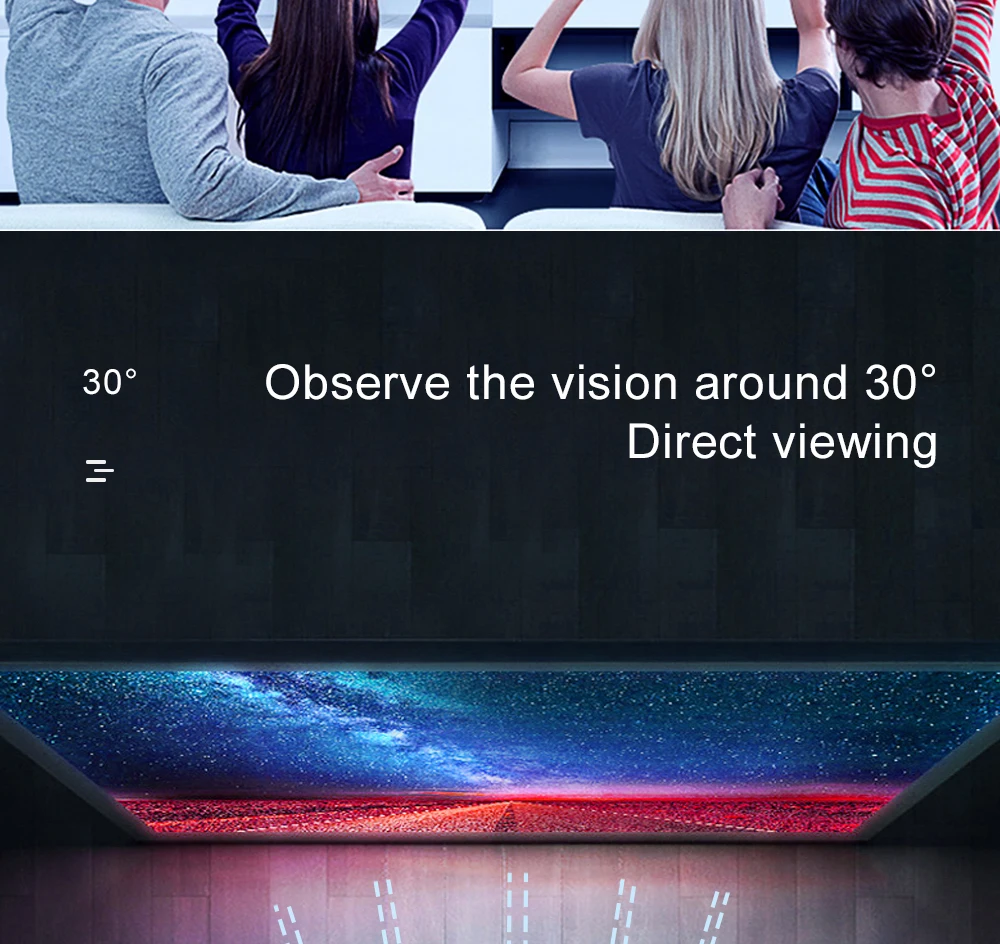 LEJIADA New 16:9 Anti-Light Projector Screen Black Border With Holes Metal Grey Portable ±30° Wide Viewing Angle Home 60-133Inch