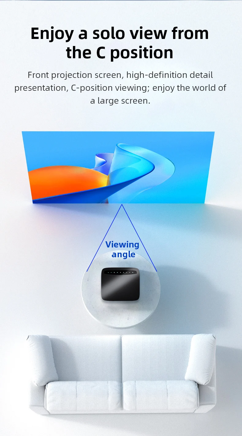 16:9 Cinema-Grade Anti-Grey Anti-Glare Projector Screen High Gain Matte Projection Screen Foldable Soft Screen for Home Theater