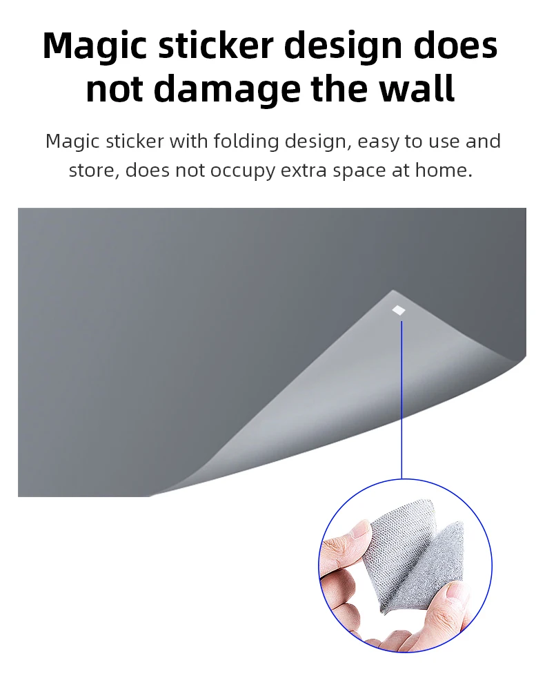 16:9 Cinema-Grade Anti-Grey Anti-Glare Projector Screen High Gain Matte Projection Screen Foldable Soft Screen for Home Theater